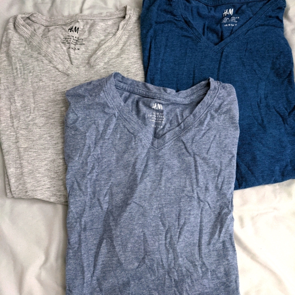 Lot of 3 mens slim fit tshirt